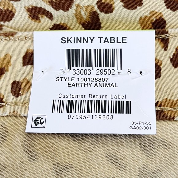 NWT Style & Co Skinny Curvy Fit Mid Rise Tummy Control Animal Print Jeans Size 4 - Picture 9 of 11